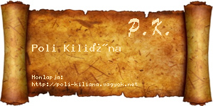 Poli Kiliána névjegykártya